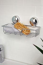 Showerdrape Chrome Suction Rectangular Basket Wall Mounted Suctionloc - Image 2 of 4