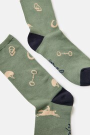 Joules Excellent Everyday Green Equestrian Ankle Socks - Image 2 of 3