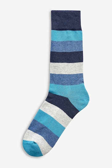 Stripe 5 Pack Cushioned Sole Comfort Socks