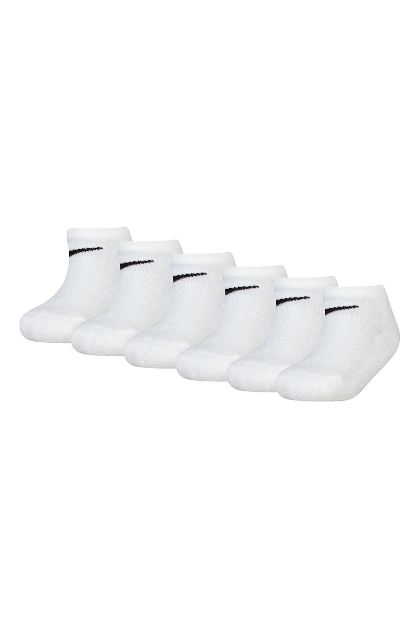 Nike White Ankle Socks 6 Pack Little Kids - Image 1 of 3