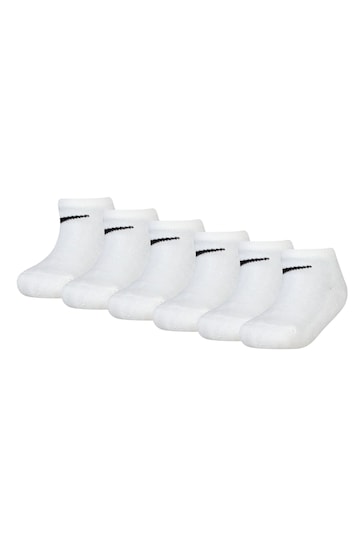 Nike White Ankle Socks 6 Pack Little Kids