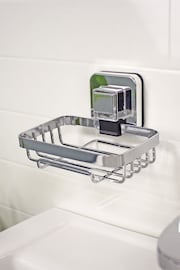 Showerdrape Chrome Suction Wall Mounted Soap Basket Pushloc - Image 1 of 4