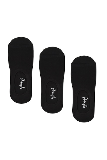 Pringle Black Super Low Cut Cushioned Shoe Liners Socks