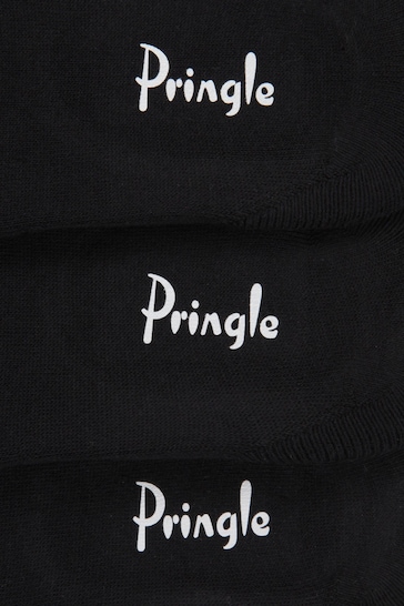 Pringle Black Super Low Cut Cushioned Shoe Liners Socks