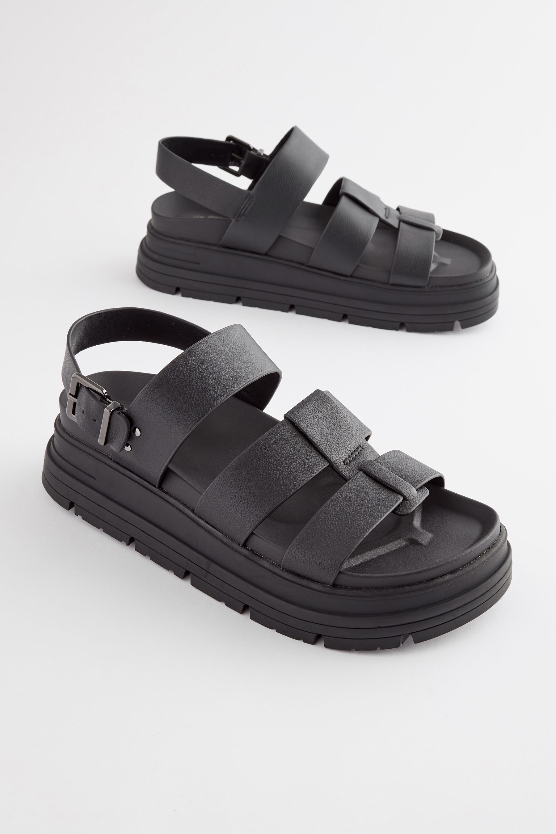 Buy Black Gladiator Chunky Platform Sandals from Next Ireland