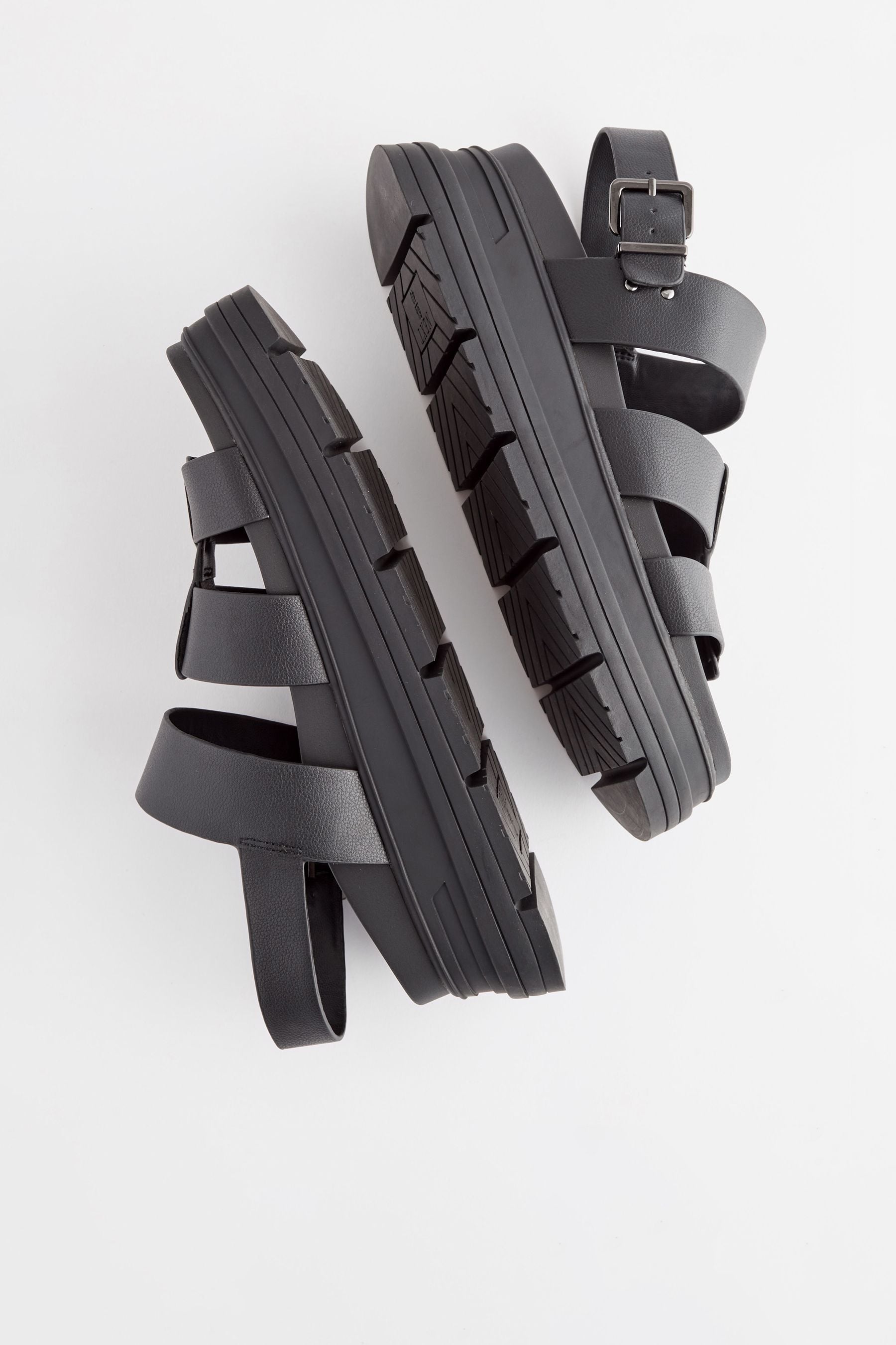 All black gladiator sandals 2025