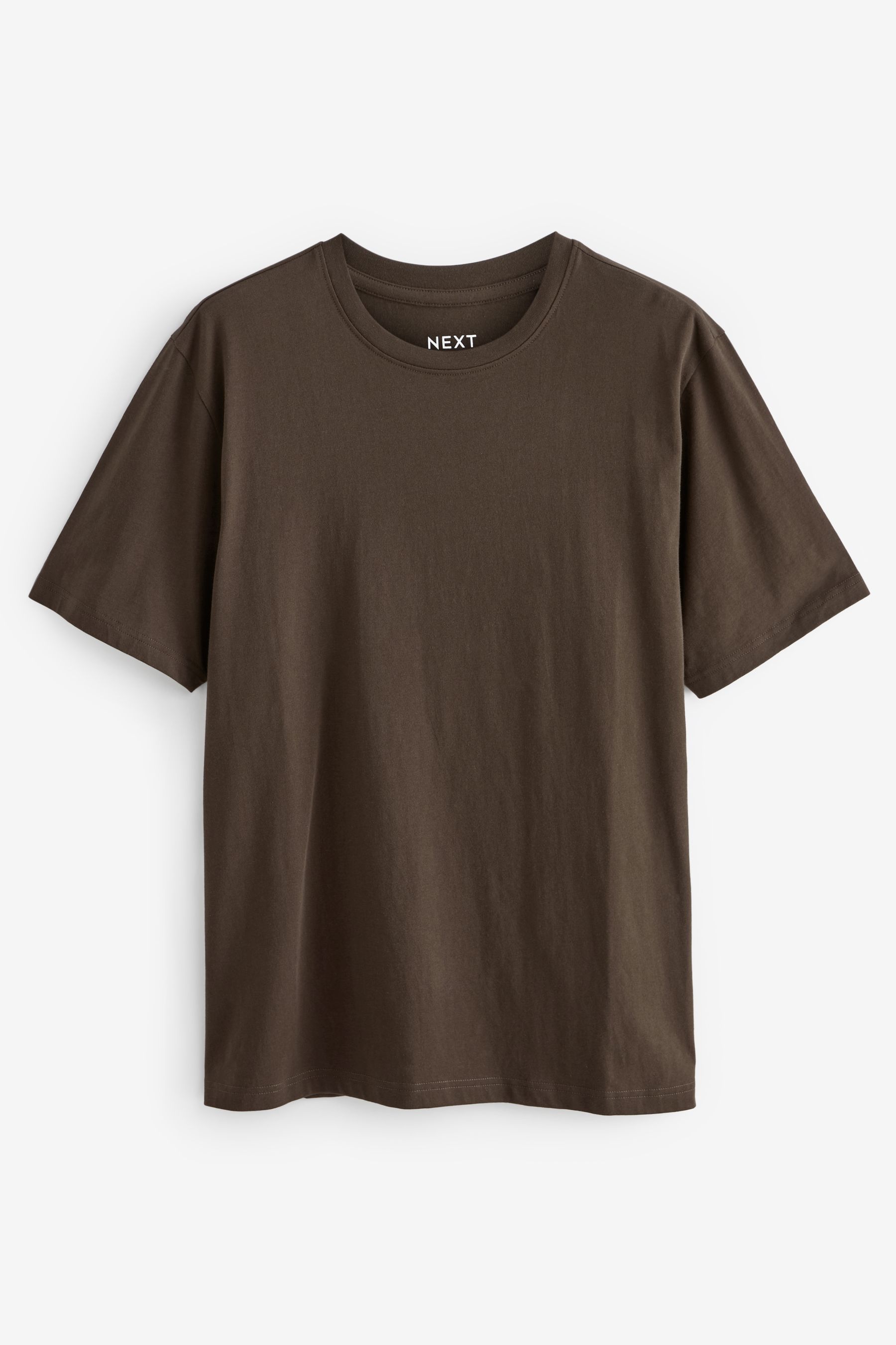 Brown crew neck t shirt clearance