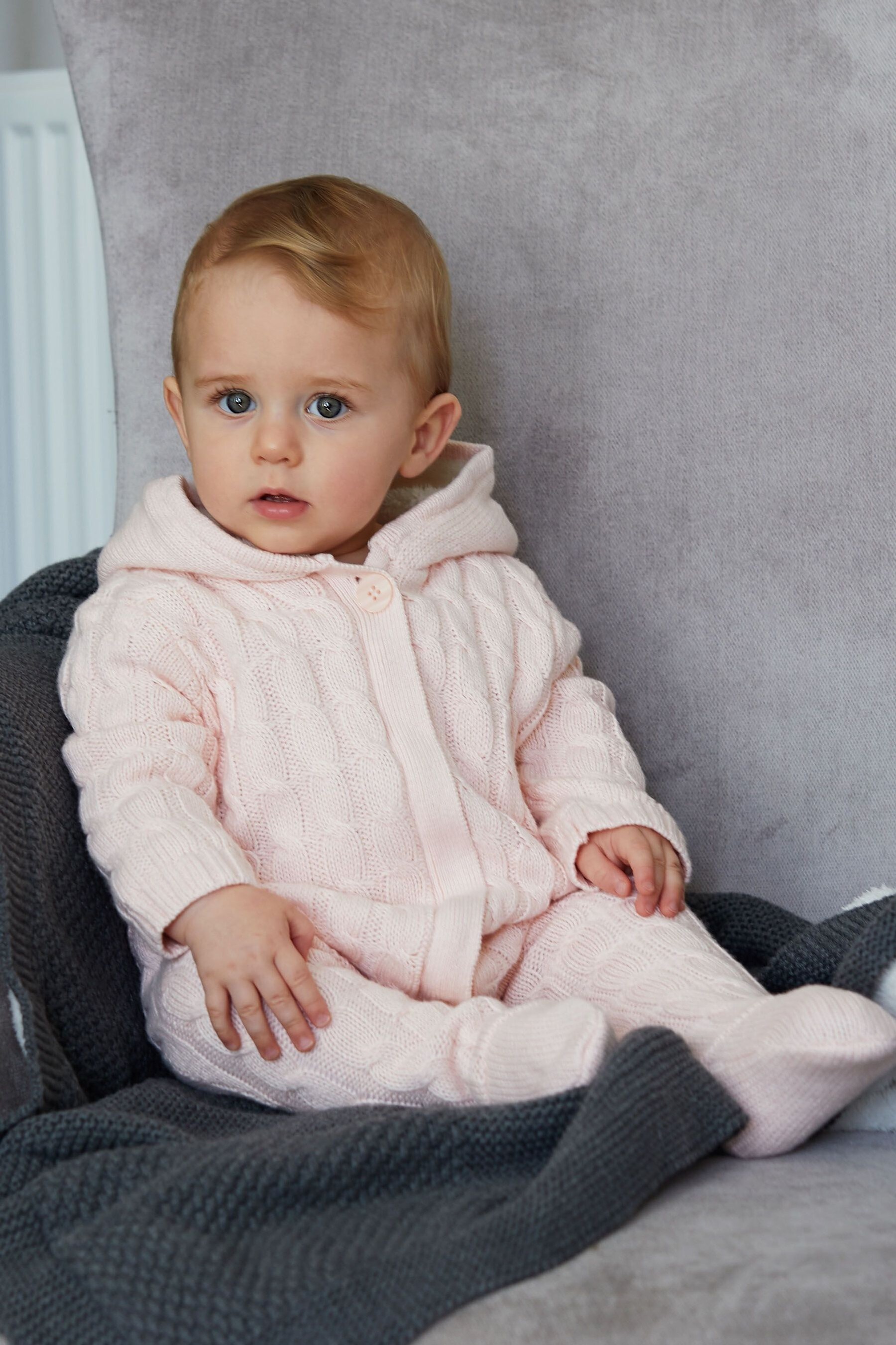 Baby knitted pram cheap suit