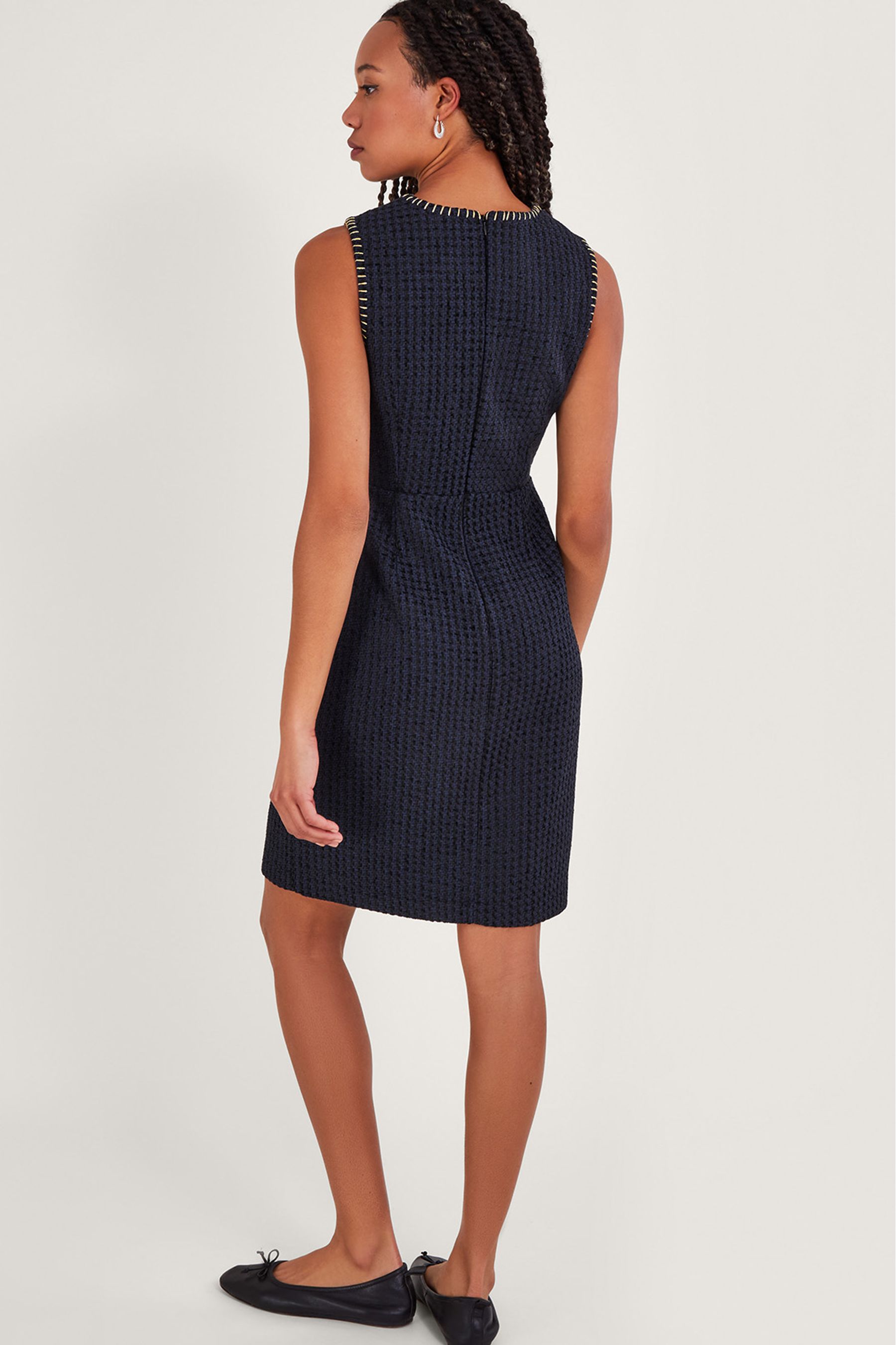 Buy Monsoon Tilly Tweed Black Dress from Next Luxembourg