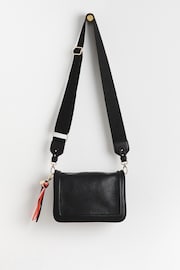 Oliver Bonas Black Medium Tilly Triple Pocket Crossbody Bag - Image 2 of 6