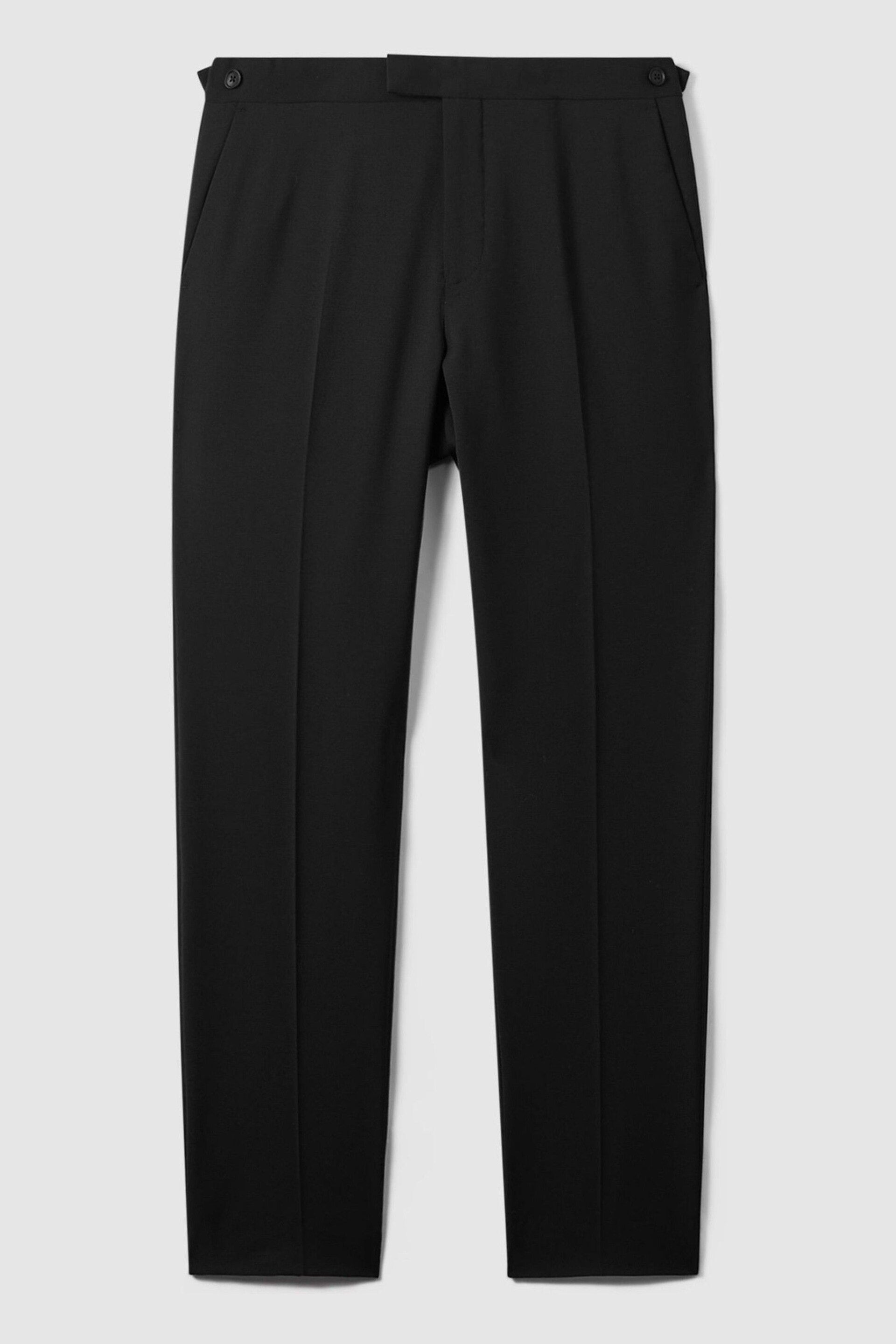 Reiss Black Hope Modern Fit Wool Blend Trousers - Image 2 of 6