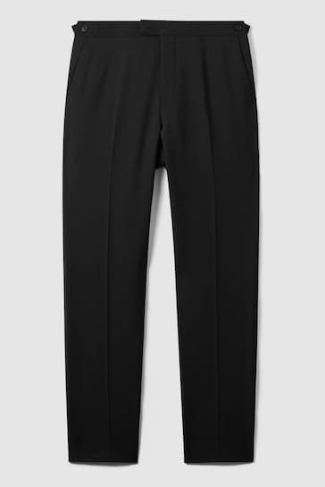 Reiss Black Hope Modern Fit Wool CALVIN Trousers