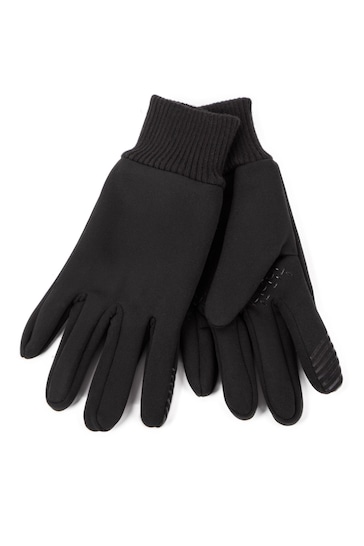 Totes Black Ladies Smartouch Thermal Lined Stretch Gloves