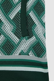Reiss Green Multi Jack Senior Knitted Elasticated Waistband Shorts - Image 6 of 6