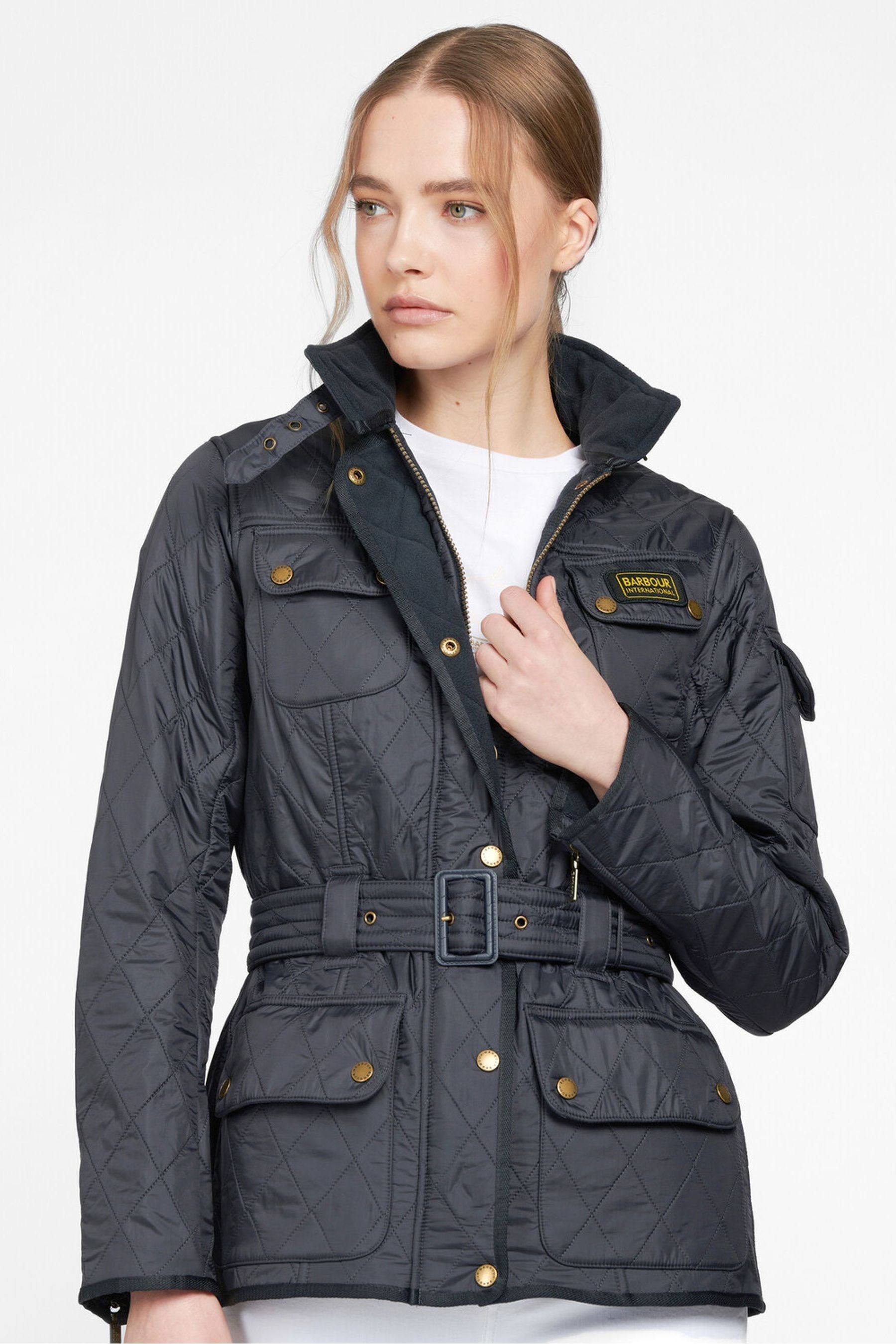 Barbour international jacket womens Blue store