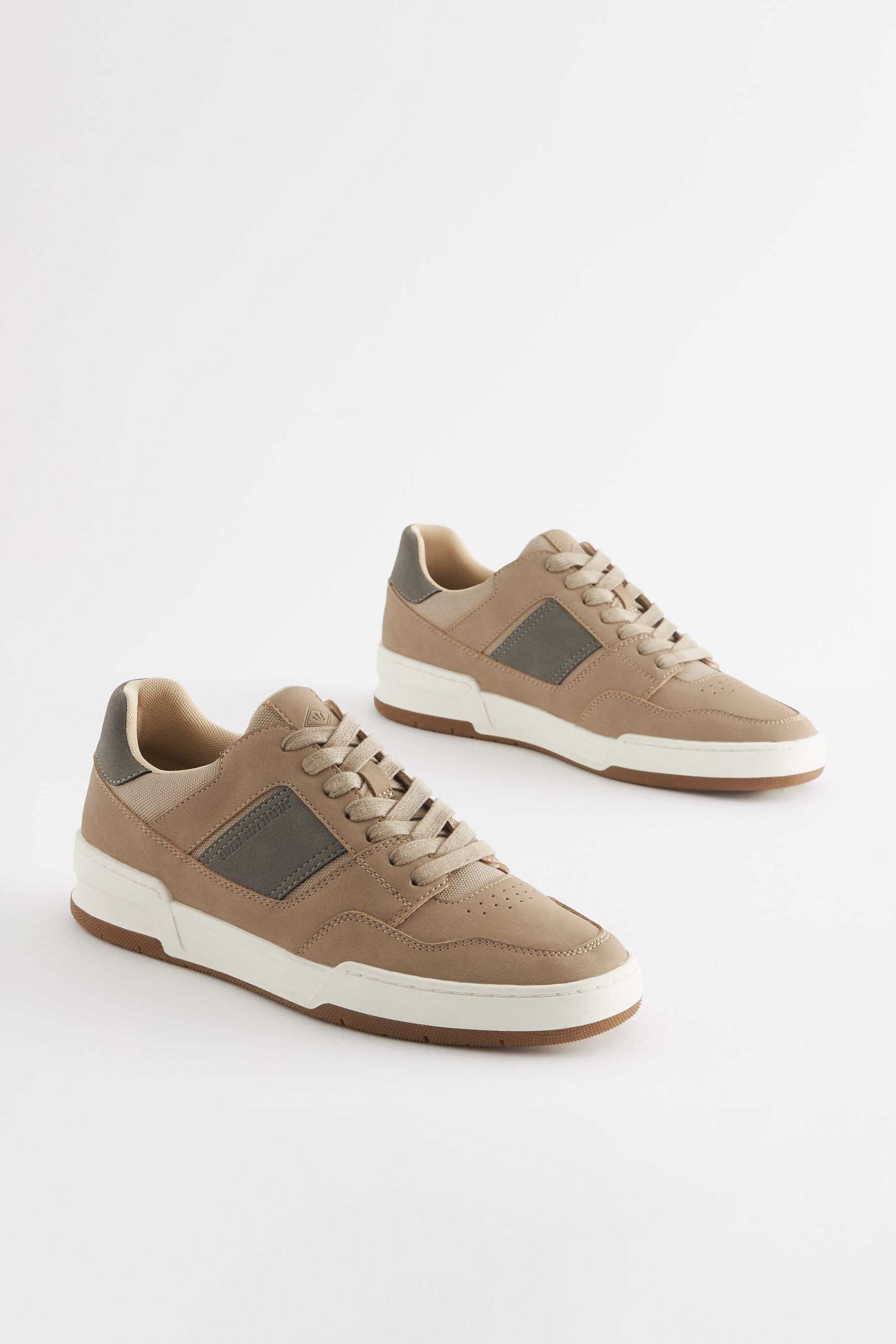 Buy Brown Cream Smart Casual Trainers from Next Luxembourg