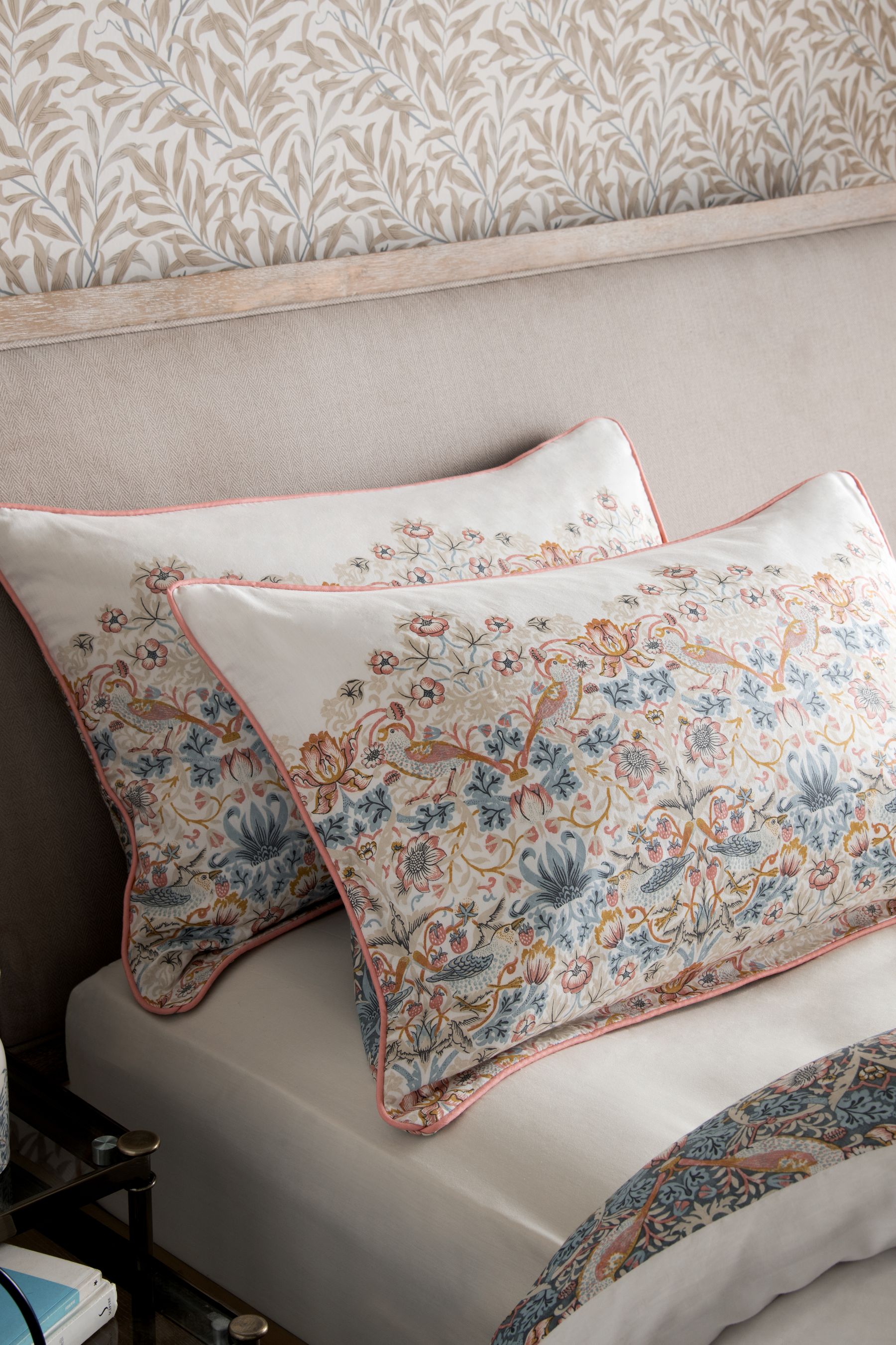 Buy Clarke Clarke Pink Slate 100 Cotton 200 Thread Count William Morris Strawberry Thief Pillowcase Pair from the Next UK online shop