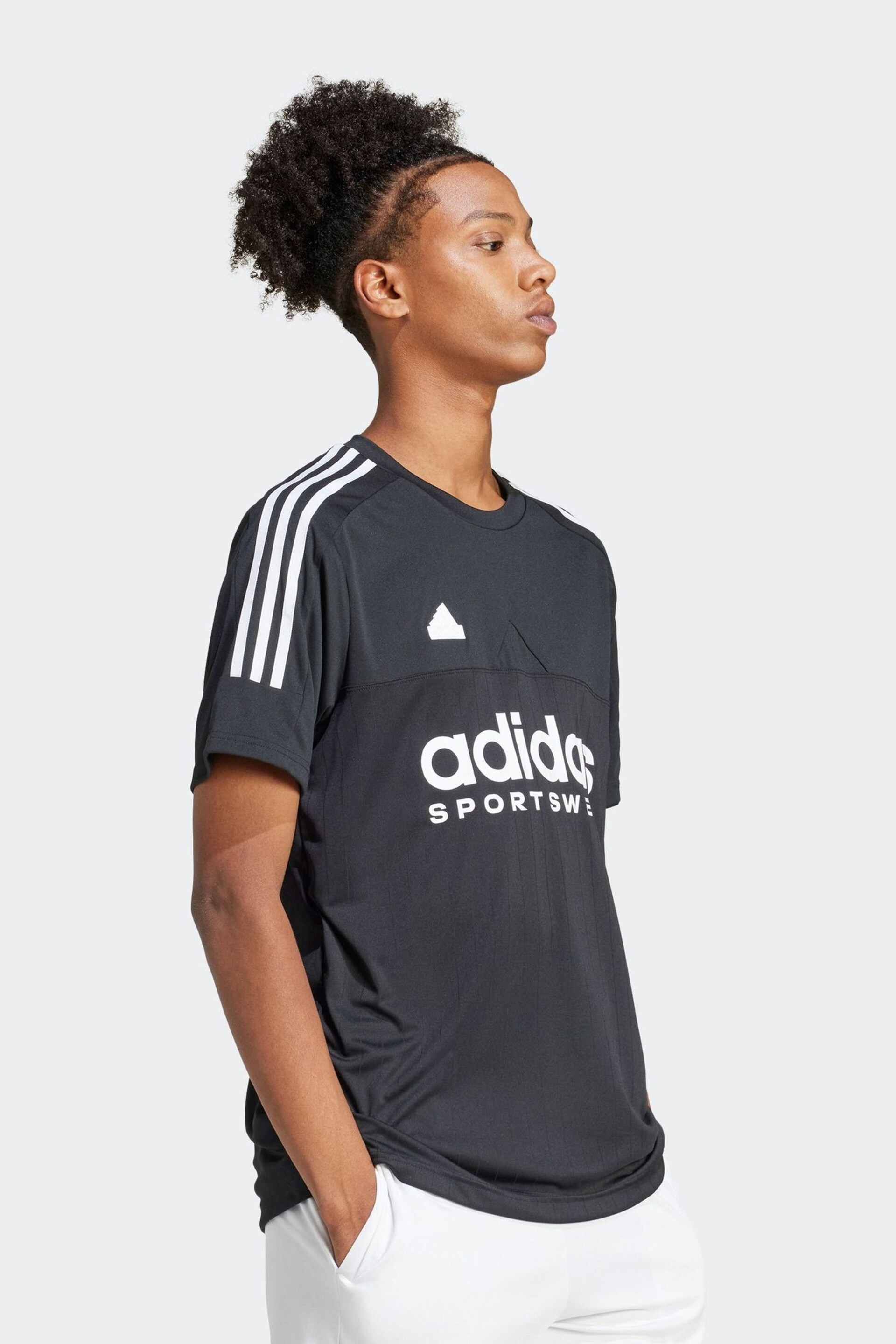 adidas Black Tiro T-Shirt - Image 4 of 7