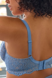 Blue Ultimate Support F-K Cup Non Pad Wired Lace Bra with Side Support - Image 4 of 6