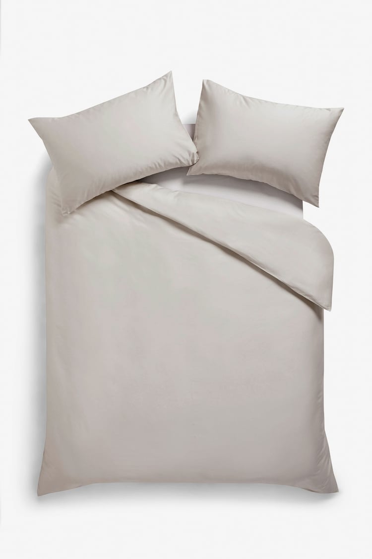 Stone Natural Collection Luxe 400 Thread Count 100% Egyptian Cotton Sateen Duvet Cover And Pillowcase Set - Image 4 of 5