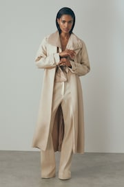 Reiss Blush Teya Belted Trench Coat - Image 3 of 6