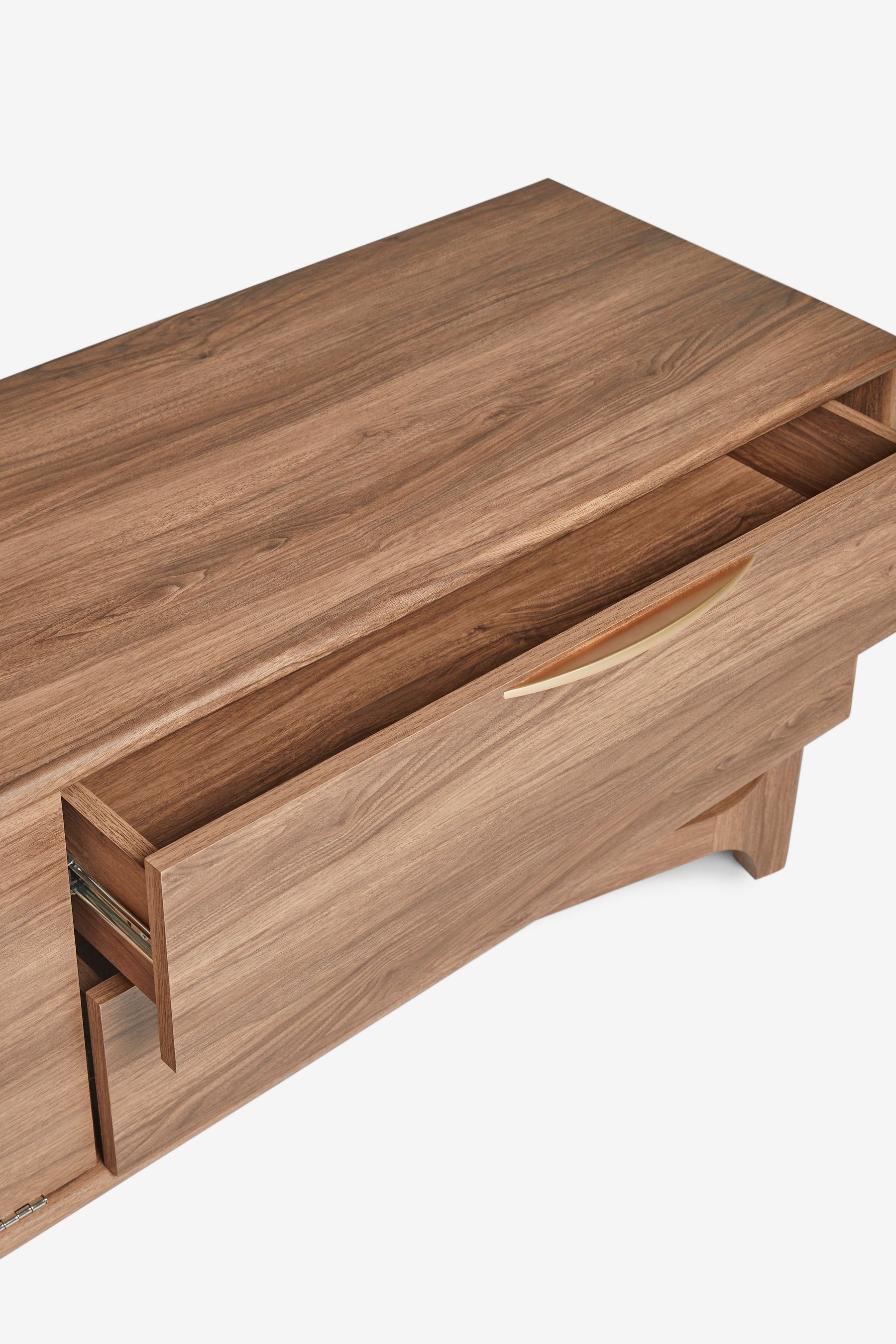 Next walnut top tv unit