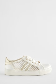 Baker by Ted Baker Girls Diamanté Lace Up Trainers - Image 2 of 7