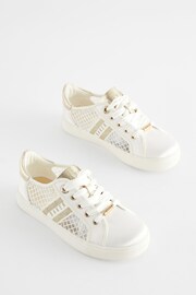 Baker by Ted Baker Girls Diamanté Lace Up Trainers - Image 3 of 7