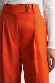 Reiss Orange Hollie Wide Leg Linen Trousers - Image 5 of 7