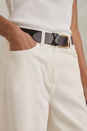 Reiss Cream Colorado Garment Dyed Wide Leg Trousers - Image 4 of 6