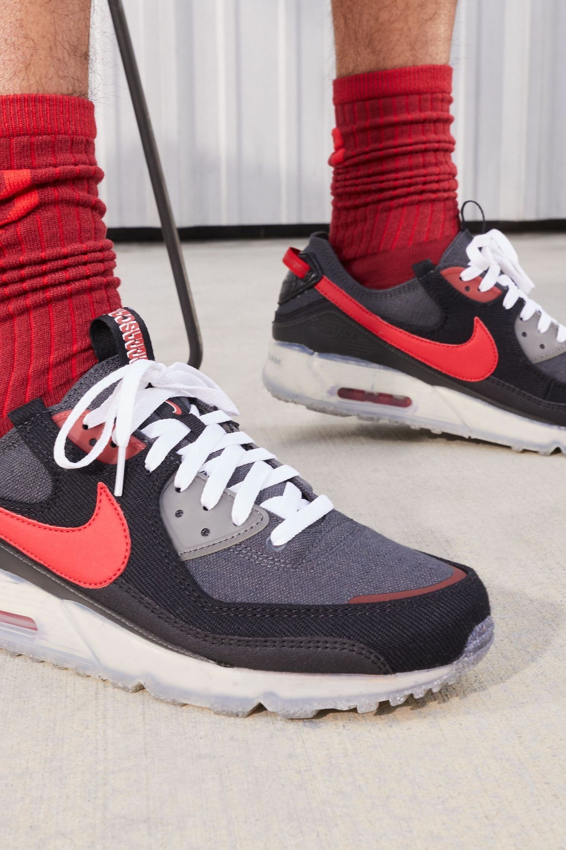 Buy Nike Black Red Air Max Terrascape 90 Trainers from Next Luxembourg