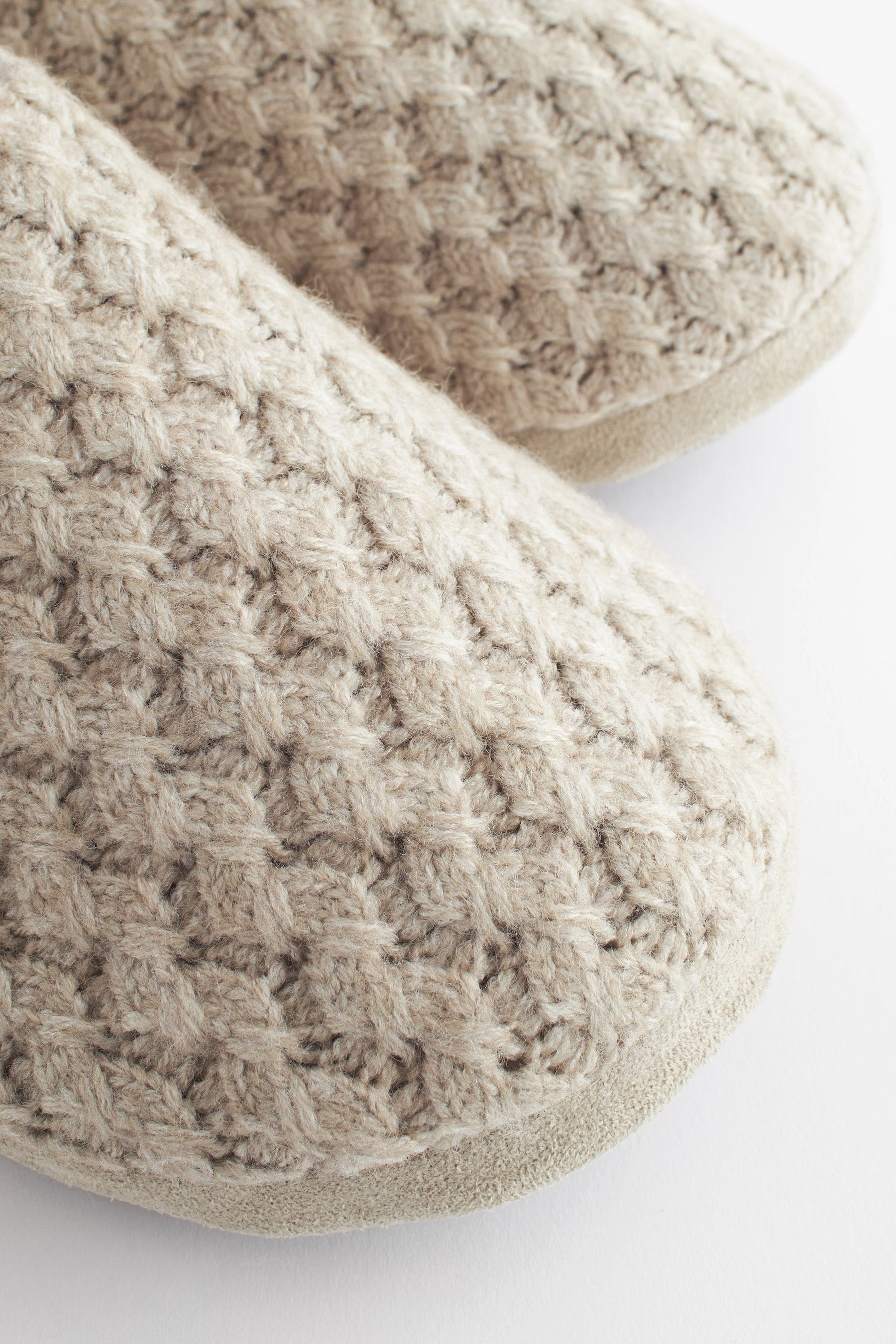 Knitted mule slippers on sale