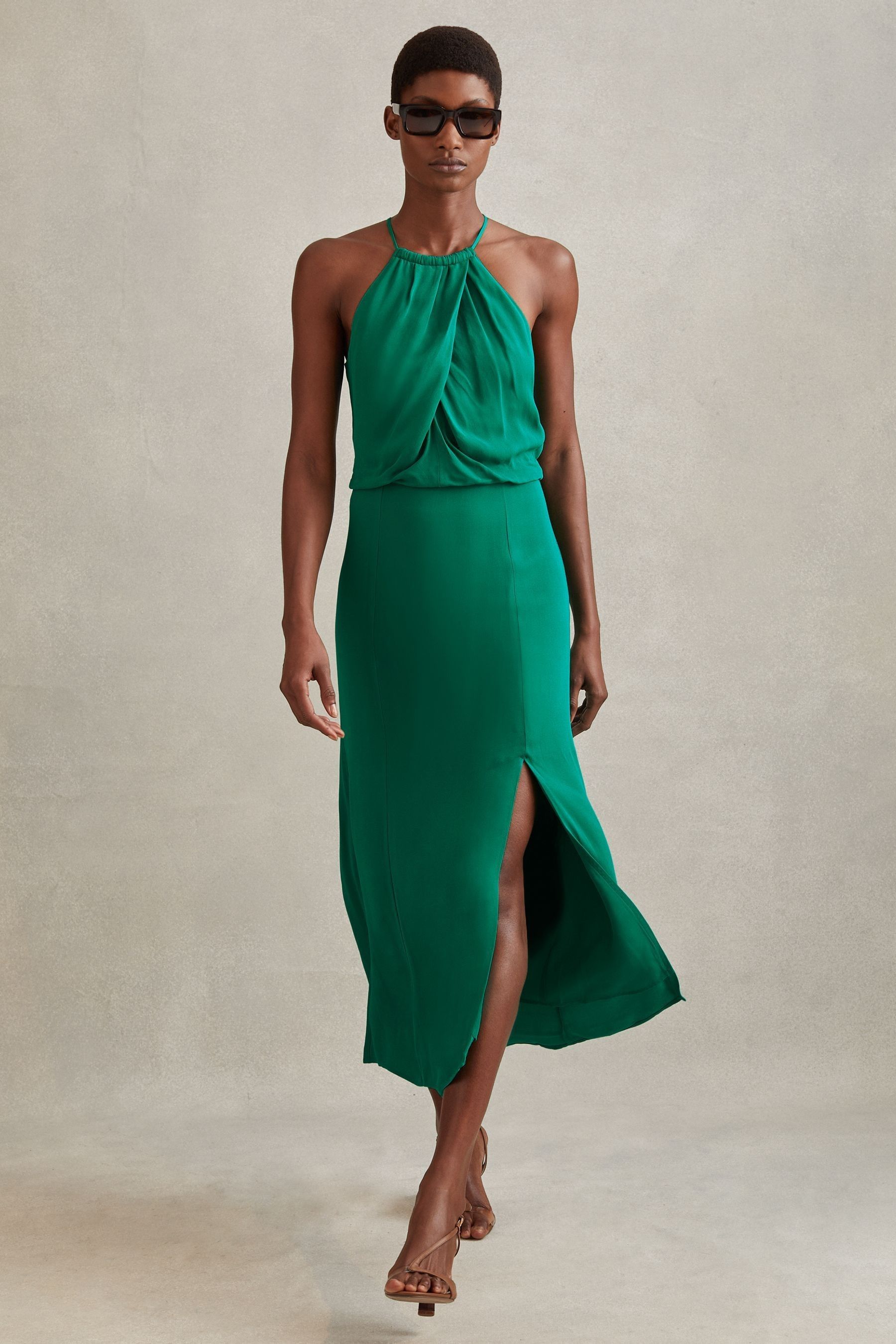 Reiss green dress store