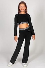 Pineapple Black Tape Girls Long Sleeve Crop Top - Image 2 of 5