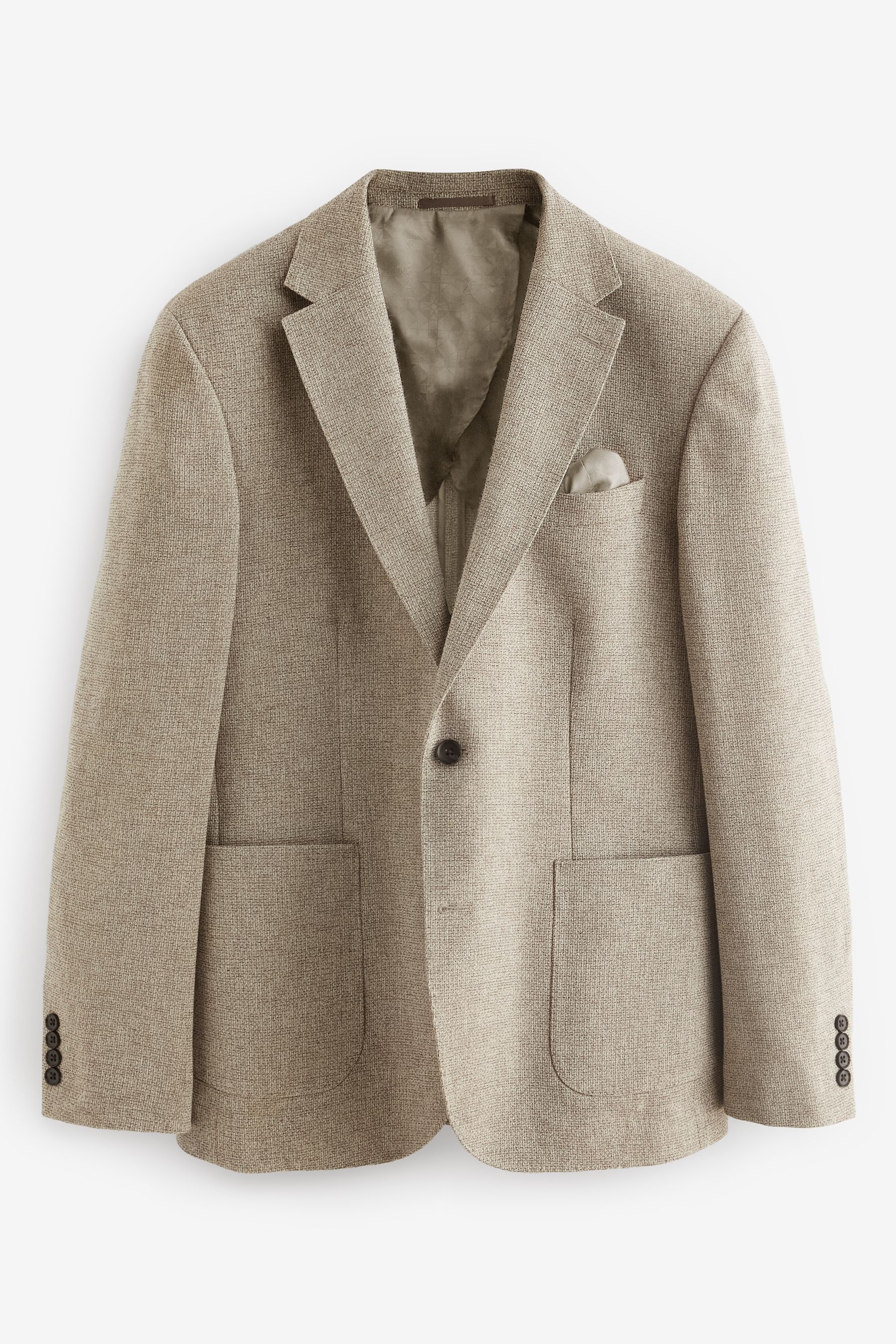 Photo inspiration: Buy Stone Slim Fit Nova Fides Italian Textured Cotton Blend Photo Inspiration