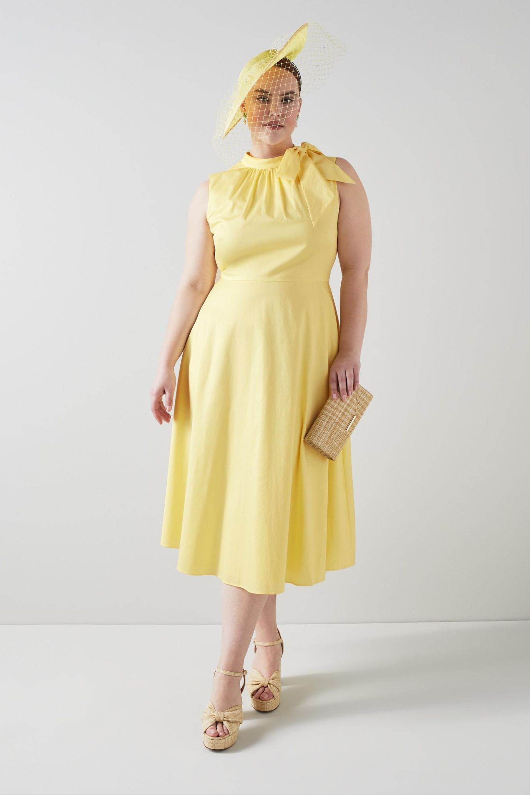 Yellow ascot dress deals