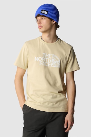 The North Face Beige Mens Woodcut Dome Short Sleeve T-Shirt