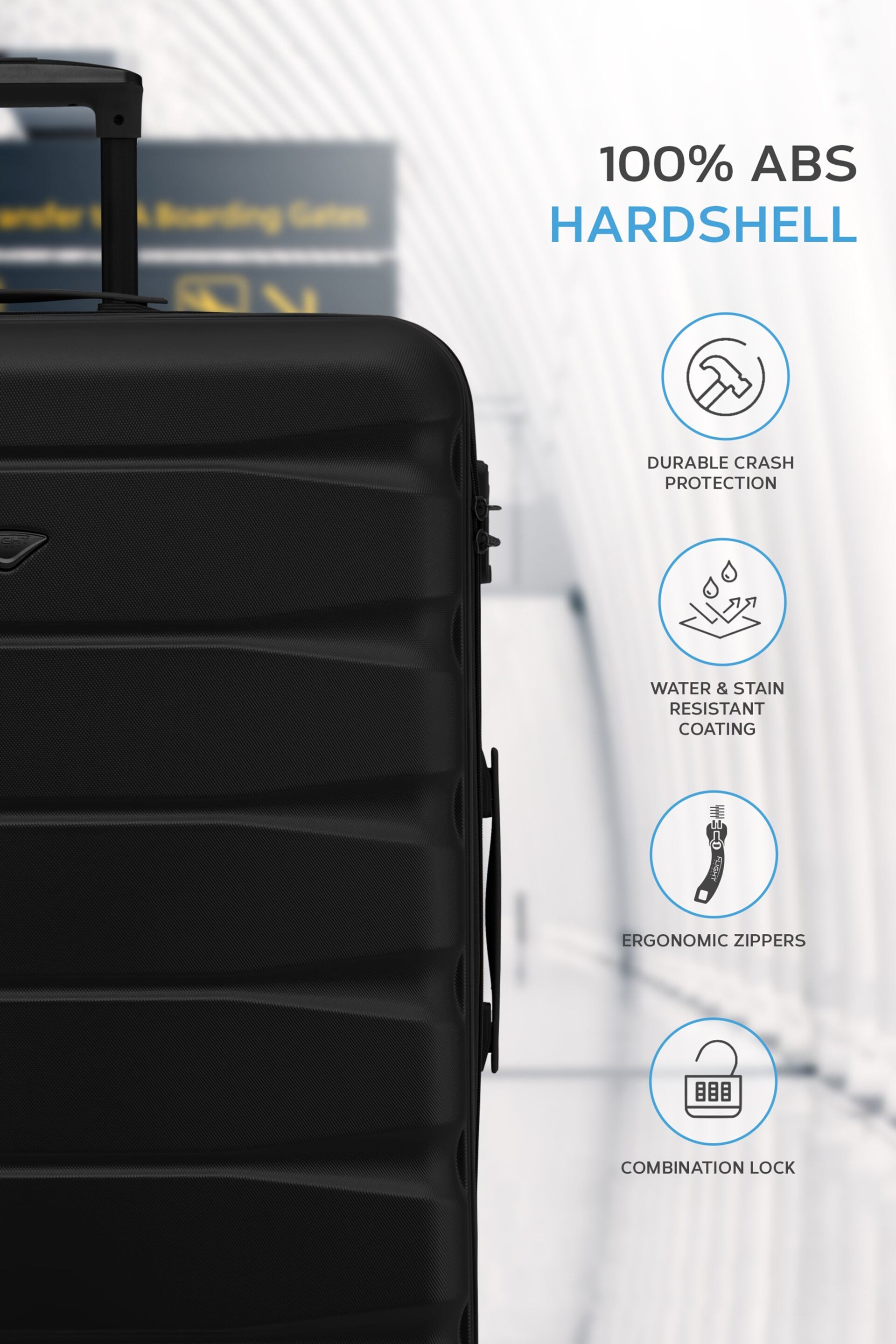 Set Of 2 Large Check-In & Small Carry-On Hardcase Travel Suitcase - Image 3 of 7