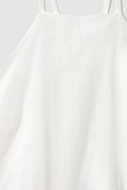 Reiss White India Lyocell Blend With Linen Wrap Detail Mini Dress - Image 6 of 6