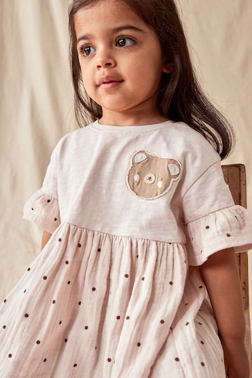 Cream Relaxed Day Dress and Leggings Set (3mths-7yrs)