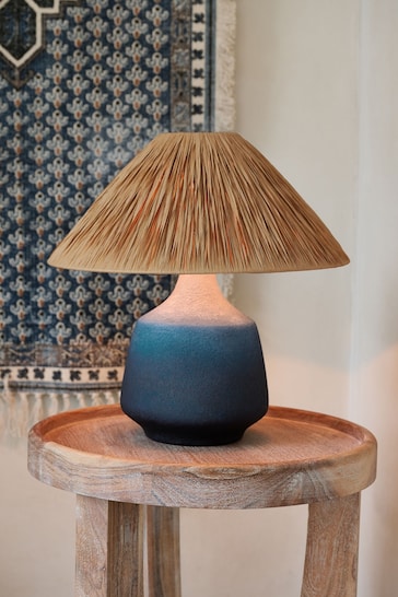 French Connection Blue Ombre Gamagara Table Lamp