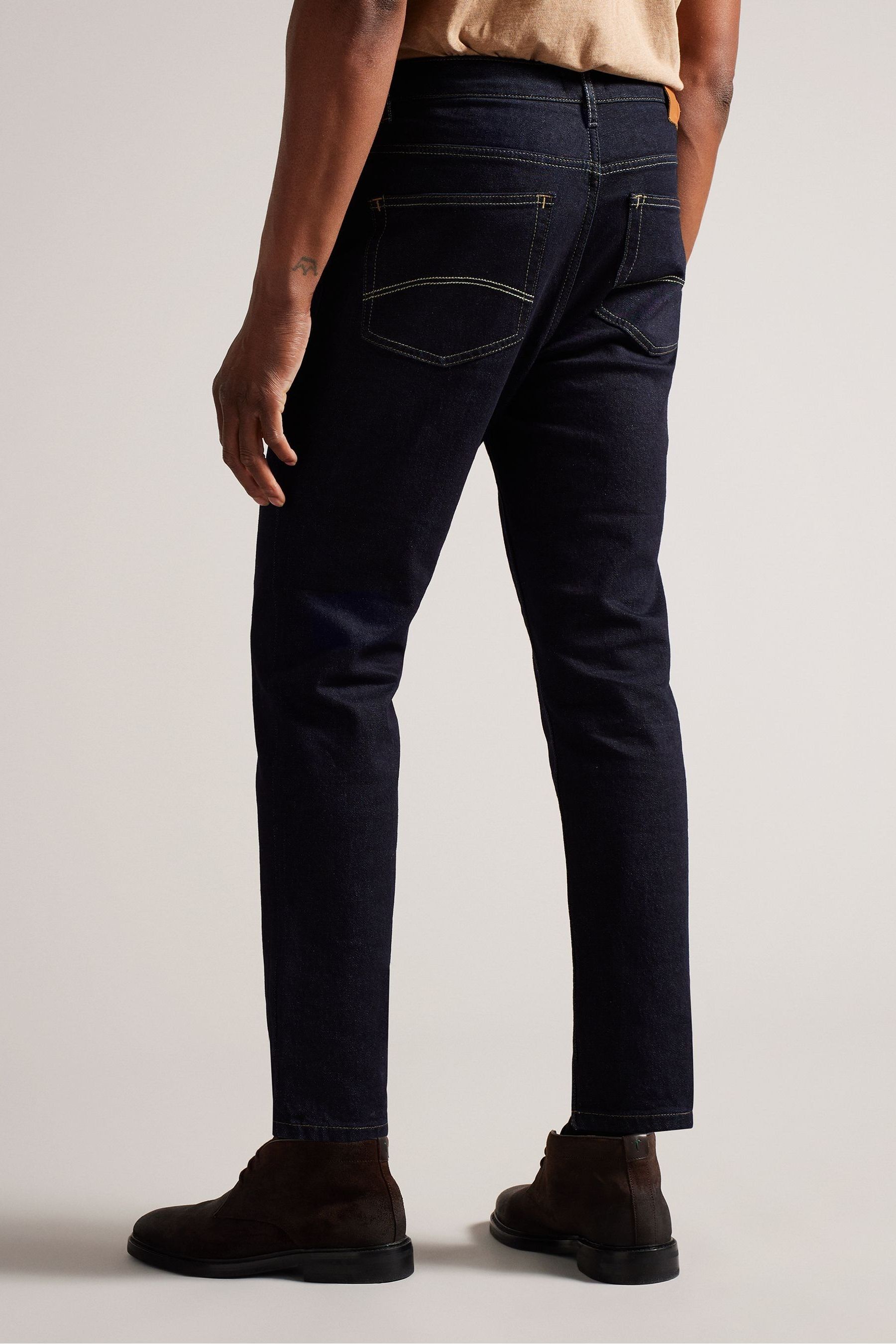 Ted Baker Blue Tapered Fit Stretch Jeans