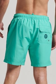 Superdry Green Polo Swim Shorts - Image 2 of 3