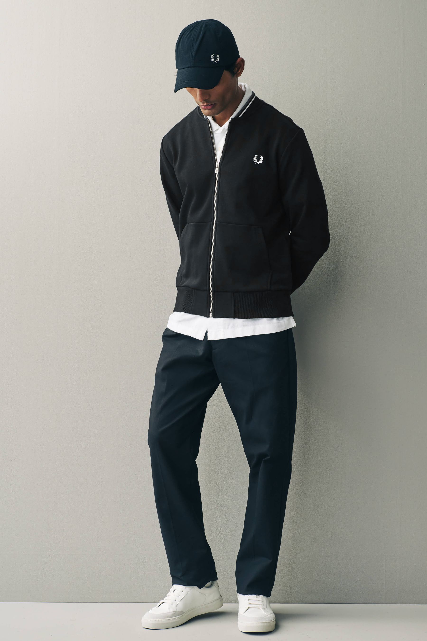 Fred perry bomber neck zip sweat online