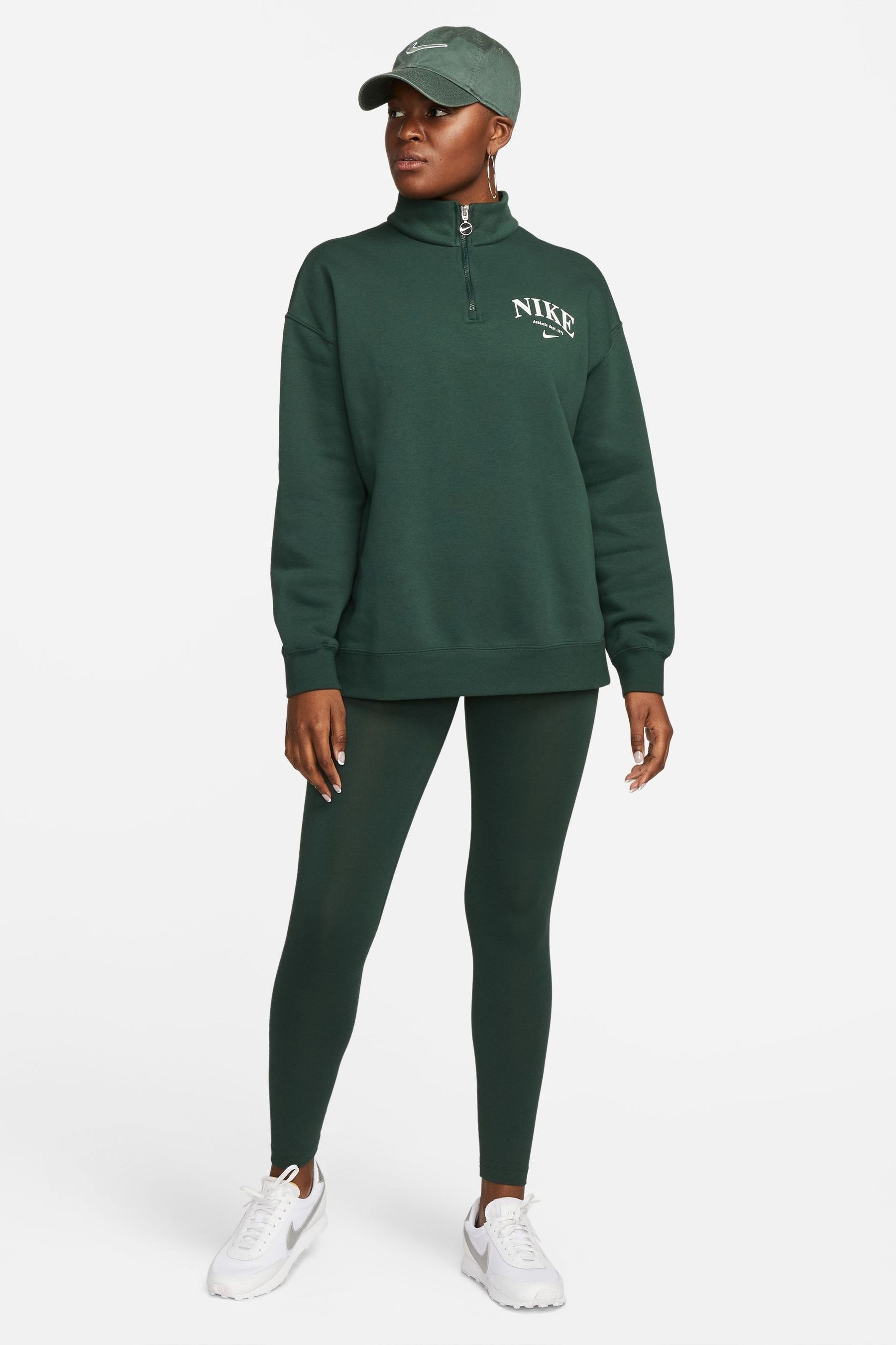 Buy Nike Green Essential Quarter Zip Fleece from Next Lithuania