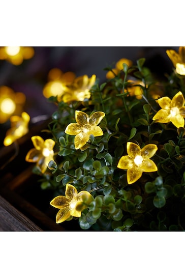 Lights4fun Yellow 20 Flower Outdoor Micro Fairy Lights