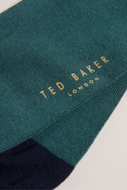 Ted Baker Green Corecol Socks With Contrast Colour Heel And Toe - Image 3 of 3