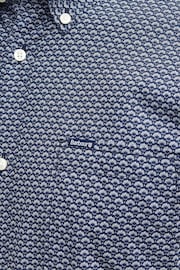 Barbour® Navy Shell Print Short Sleeve 100% Cotton Shirt - Image 6 of 6