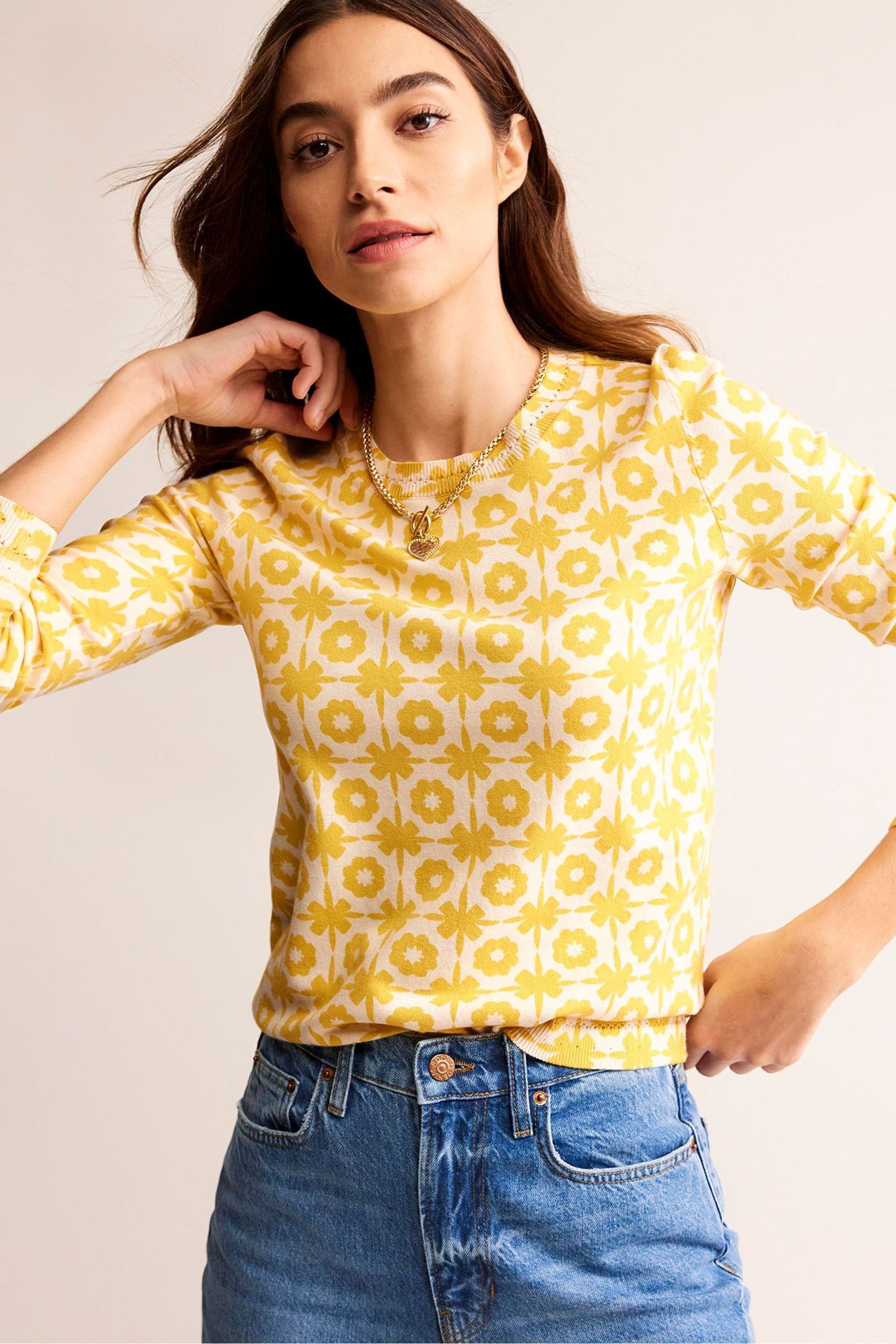 Boden yellow jumper shop