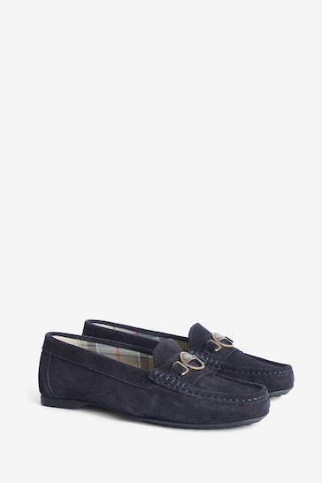 Barbour® Navy Anika Suede Loafers